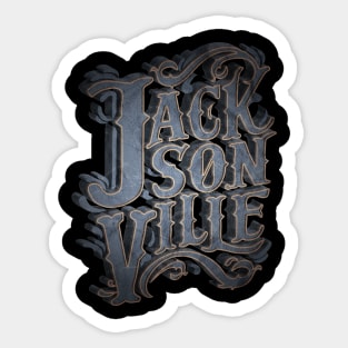 Jacksonville Florida Vintage Handlettering Sticker